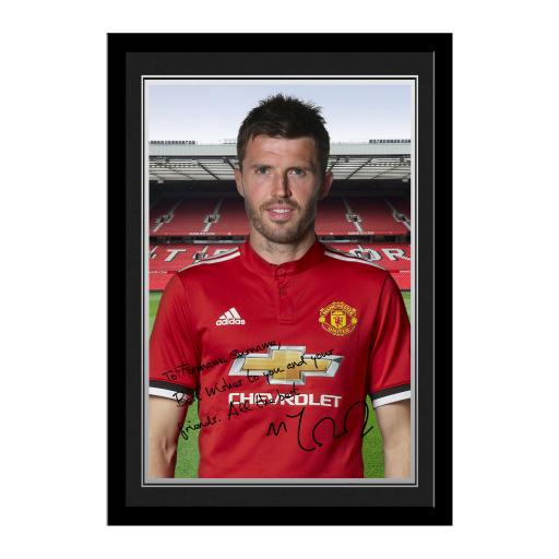 Manchester United FC Carrick Autograph Photo Framed