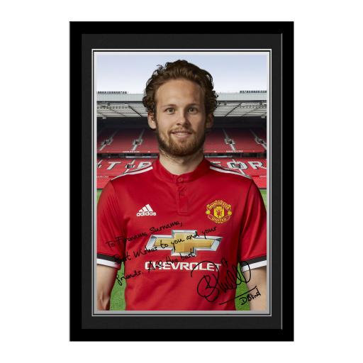 Manchester United FC Blind Autograph Photo Framed