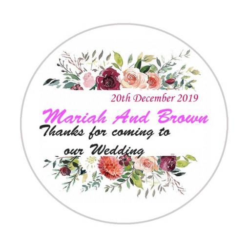 Personalised Labels/Invitations/Stickers - Text with Autumn Garland