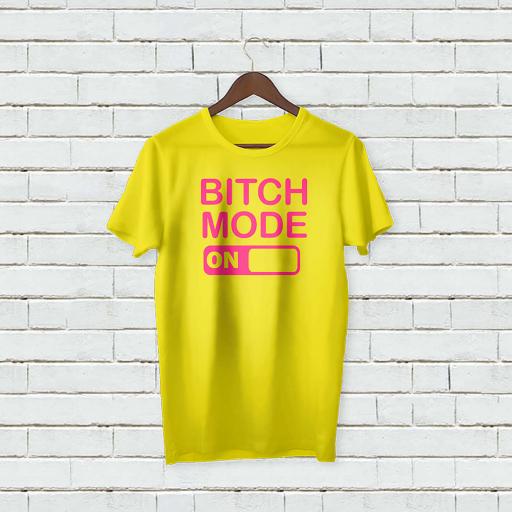 Personalised Funny Text Bitch Mood ON T-Shirt (2).jpg