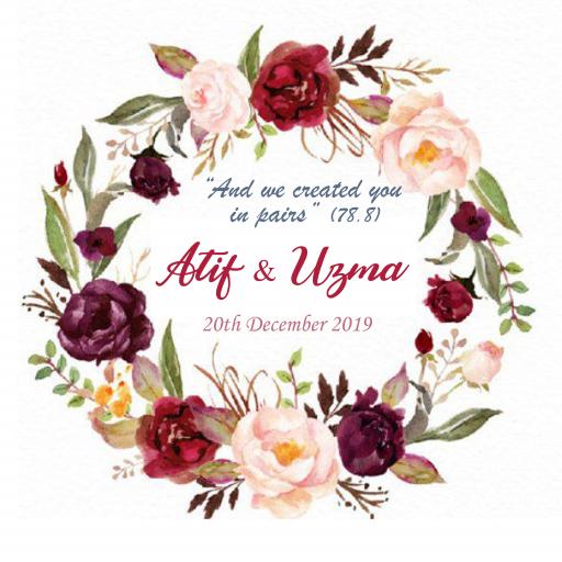 Personalised Labels/Invitations/Stickers - Text with Romantic Red Wreath