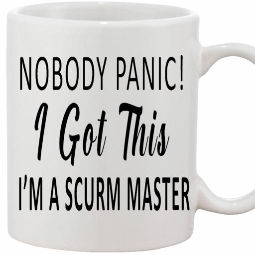 Personalised Nobody Panic. I am a Scrum Master Mug.jpg