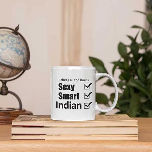 Personalised Funny 'Sexy Smart Check Boxes' Mug