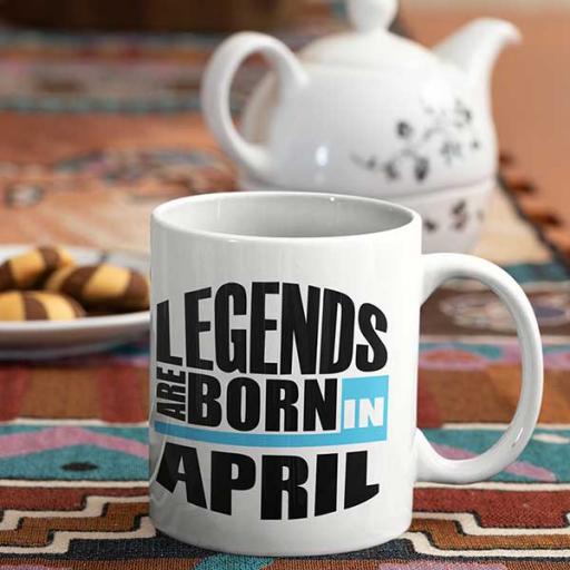 Legends are Born in April Personalised Birthday Mug.jpg