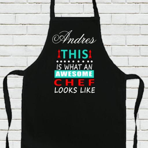 'This is What an Awesome Chef Looks Like' Apron - Add Name