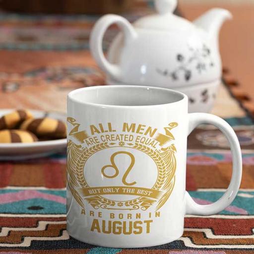 All Men are Created Equal But Only Best are Born in August Personalised Mug.jpg