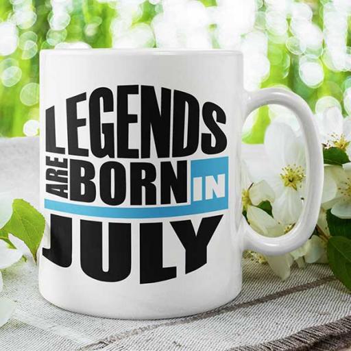 Legends are Born in July - Personalised Birthday Mug