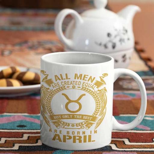 All Men are Created Equal But Only Best are Born in April Personalised Mug.jpg