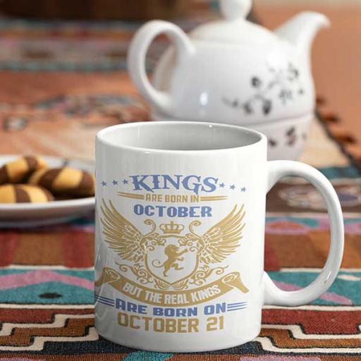 Kings Are Born in October But Real Kings Birthday Mug.jpg