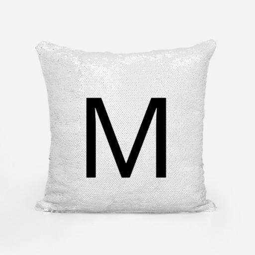 Name and Initial Magic Sequin Cushion