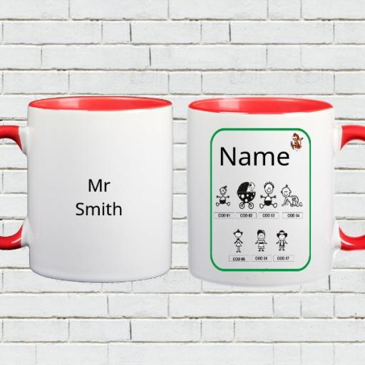 Personalised Colour Inside Mug - Add Name