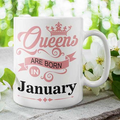 Queens are Born in (Month) - Personalised Birthday Mug Gift
