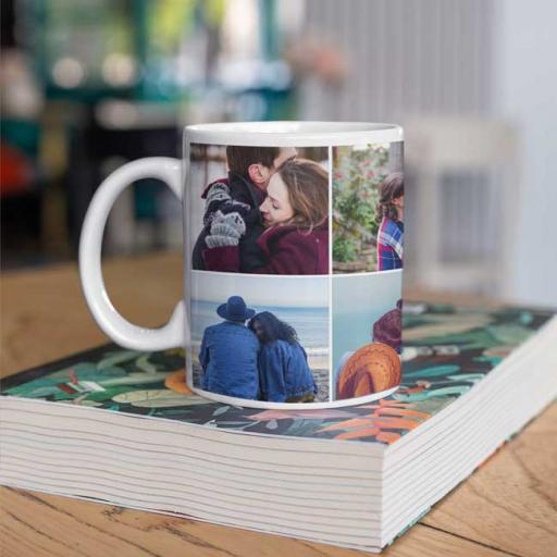 Personalised 'Our Memories' Photo Collage Mug - Add 6 Photos