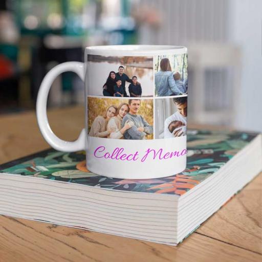 Personalised Photo Collage Mug - Collect Memories Not Things