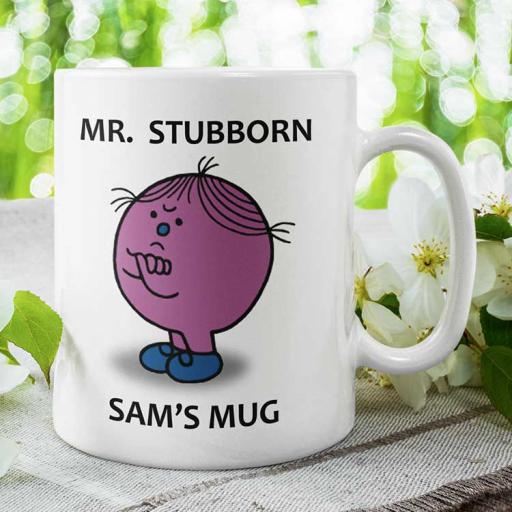 Personalised Mr Stubborn Mug - Add Name