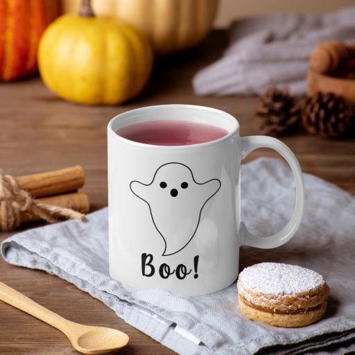 Personalised Ghost Boo Halloween Mug