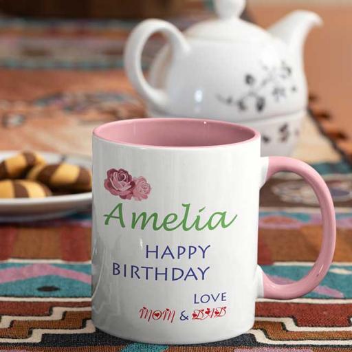 Personalised Happy Birthday Mug - Add Names