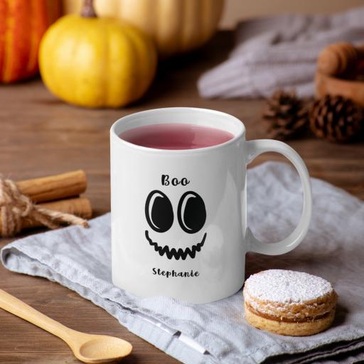 Personalised Boo Halloween Mug
