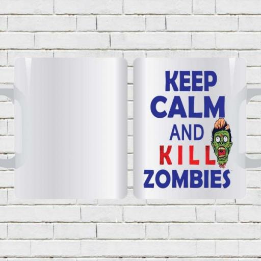 Personalised Keep Calm and Kill Zombies Mug