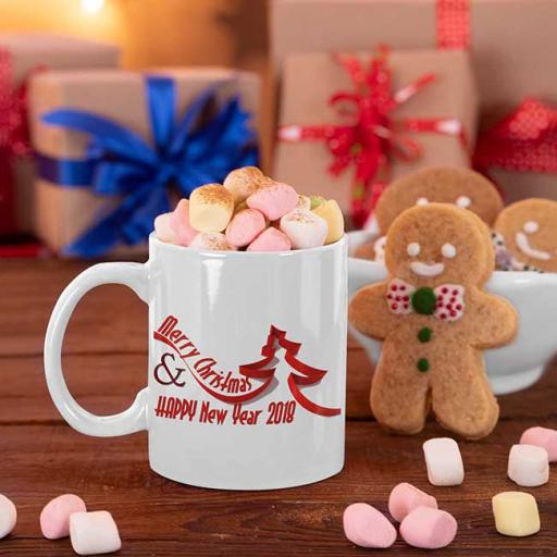 Merry Christmas & Happy New Year - Personalised Christmas Mug