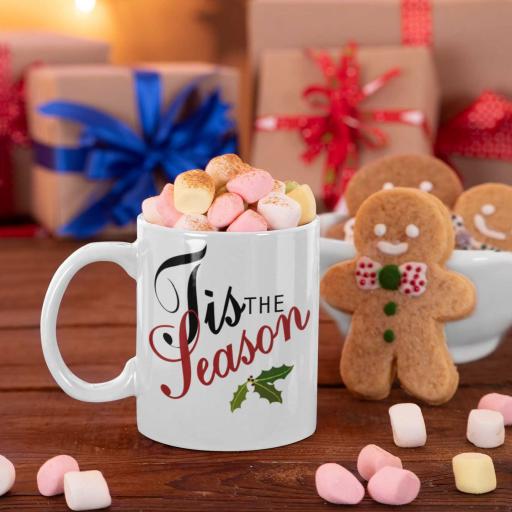 Tis the Season - Personalised Christmas Mug - Add Name
