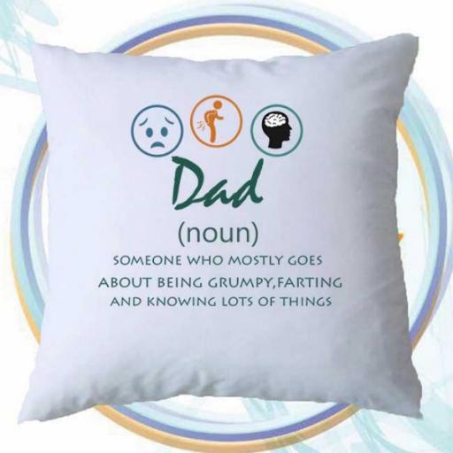 Personalised Dad (Noun) Cushion - Add Name