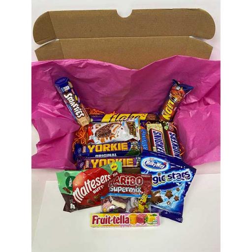 Post Box Chocolate Hamper - with Birthday / Christmas Greeting