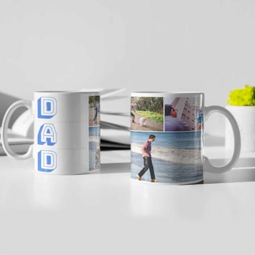 Personalised 3 Photo Collage Mug for DAD