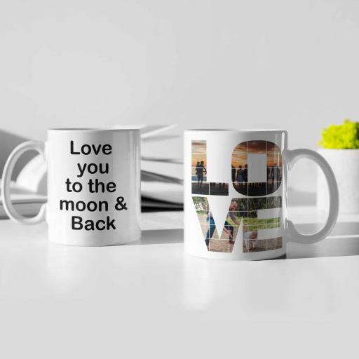 Personalised Photo &amp; Text Mug - LOVE