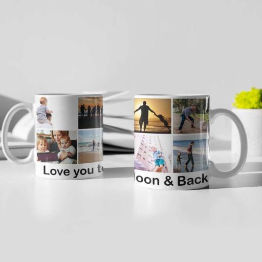8 Photo Collage Personalised Mug - Add Photos &amp; Text