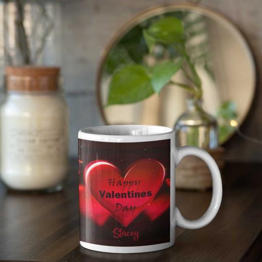 Personalised 'Happy Valentine's Day' Mug - Add Name