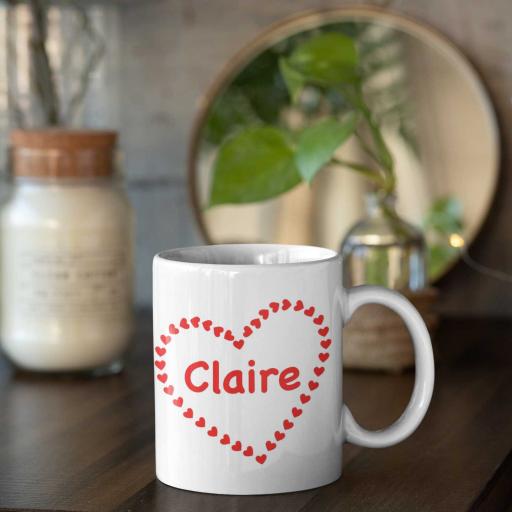 Personalised 'I Heart You' Name Mug - Add Name