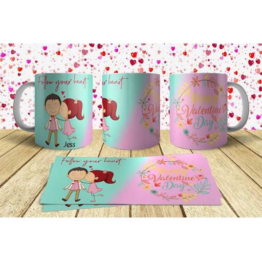 Personalised 'Follow Your Heart' Mug - Add Name