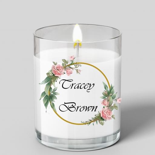 Personalised Glass Scented Candle - Add Name