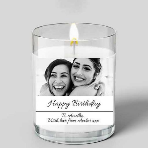 Personalised Scented Candle - Add Message and Photo