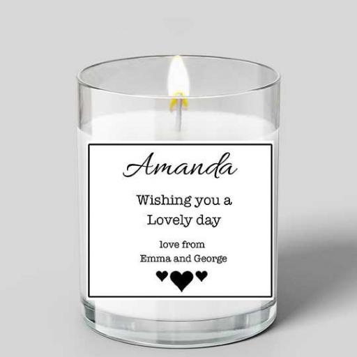 Personalised Scented Candle - Add Message