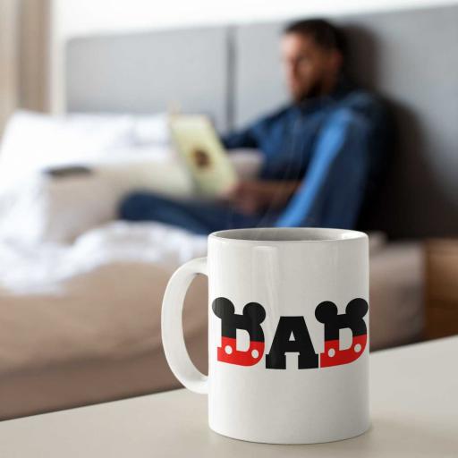 Personalised Mickey Mouse inspired 'DAD' Mug - Add Message
