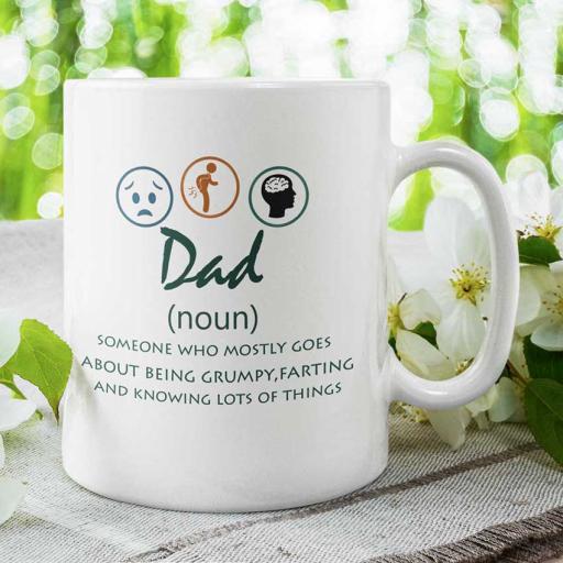 Personalised Funny 'Dad (Noun)' Mug - Add Message