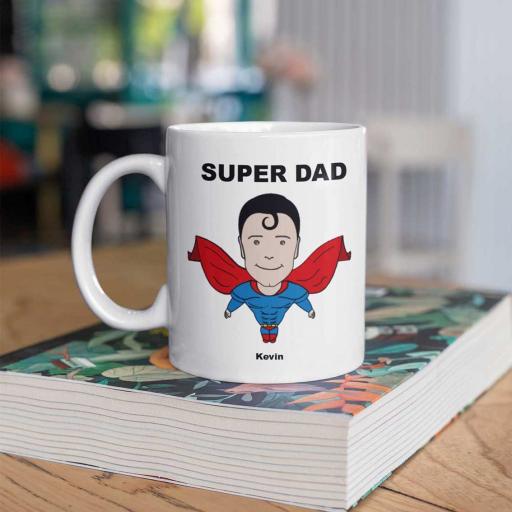 Personalised 'Super Dad' Mug - Add Name &amp; Message