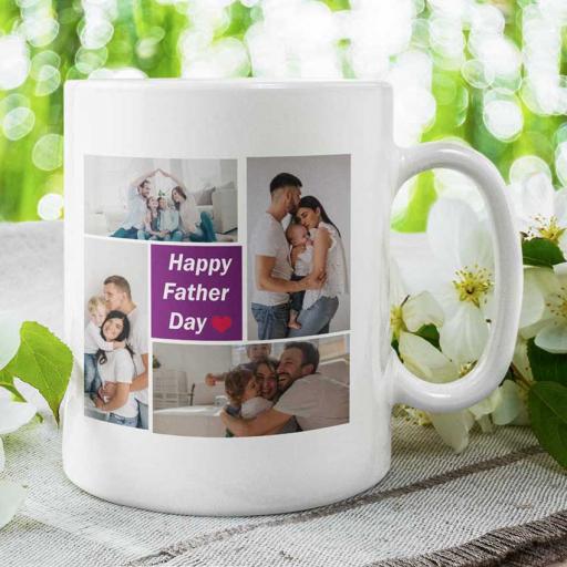 Personalised "Father's Day" Photo Mug - Add Photos & Message