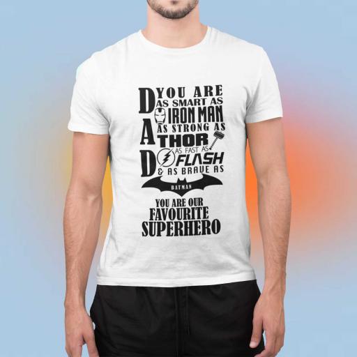 Personalised 'DAD, You Are Our Favourite Superhero' t-Shirt - Add Name