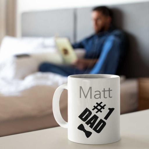 Personalised 'Number 1 Dad' Mug - Add Name & Message