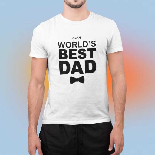Personalised "World's Best Dad" t-Shirt - Add Name