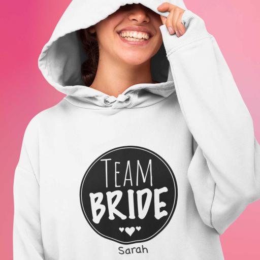 Personalised 'Team Bride' Hoodie - Add Name