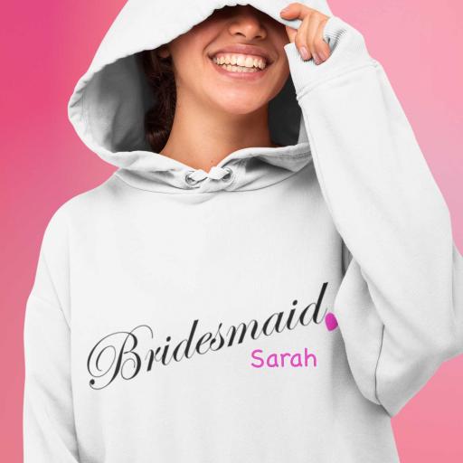 Personalised Bridesmaid Hoodie - Add Name
