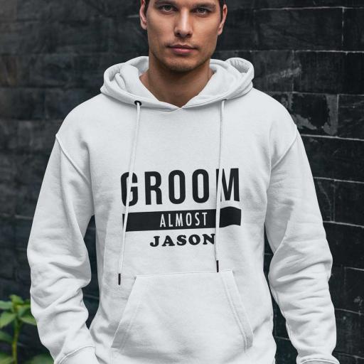 Personalised 'Groom - Almost' Hoodie - Add Name