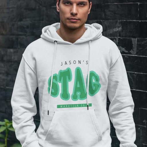 Personalised Stag Night Hoodie - Add Name, Location & Year