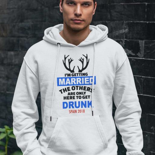 Personalised &quot;I'm Getting Married&quot; Hoodie for a Groom to be