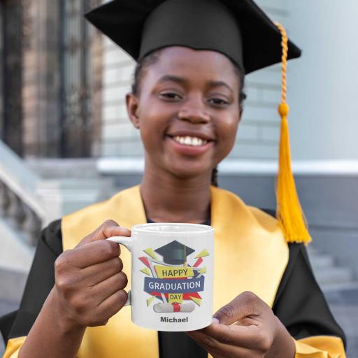 'Happy Graduation Day' Personalised Mug - Add Name