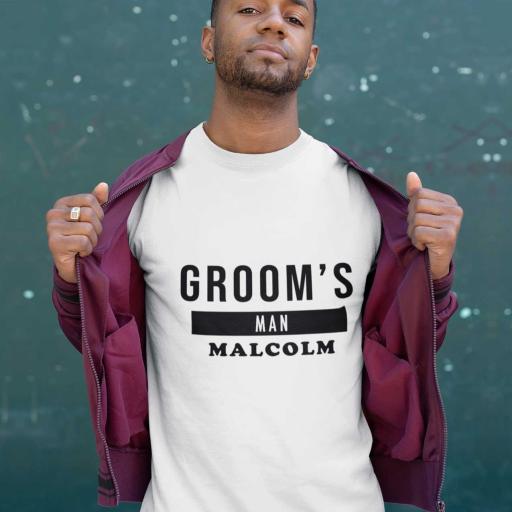 Personalised Groom's Man t-Shirt - Add Name